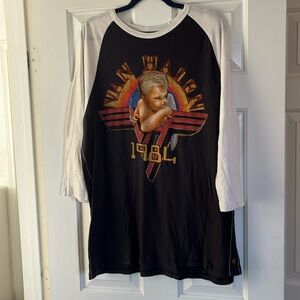 Trunk LTD Black Van Halen 1984 World Tour Baseball Tee Size XL
